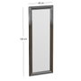Hanah Home Espejo de Muelle Marco Plateado Elegante 40x105 cm, 100% MDF, Espejo Ecológico Flotal-E